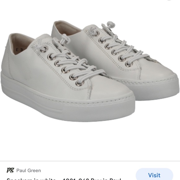 - PAUL GREEN Hadley White Leather low top sneakers Uk 6.5 US size 9 - Picture 2 of 16